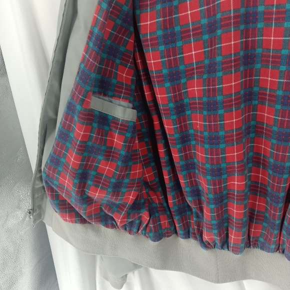 Vintage King Louie Pro Fit Bomber Jacket Men’s XL Gray Plaid Lined Western USA - Picture 8 of 11